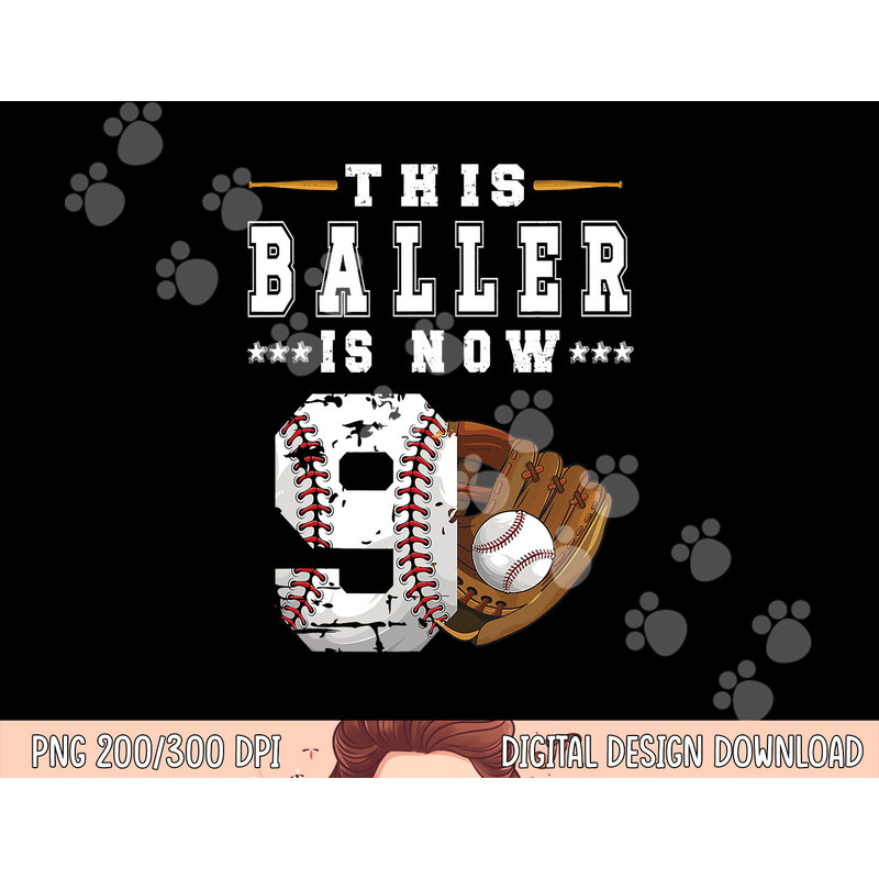 9th Birthday Baseball Boy Nine Year Old Baseball Player png, sublimation copy.jpg