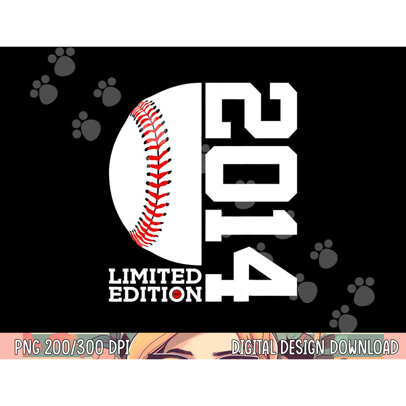 9th Birthday Baseball Limited Edition 2014 png, sublimation copy.jpg