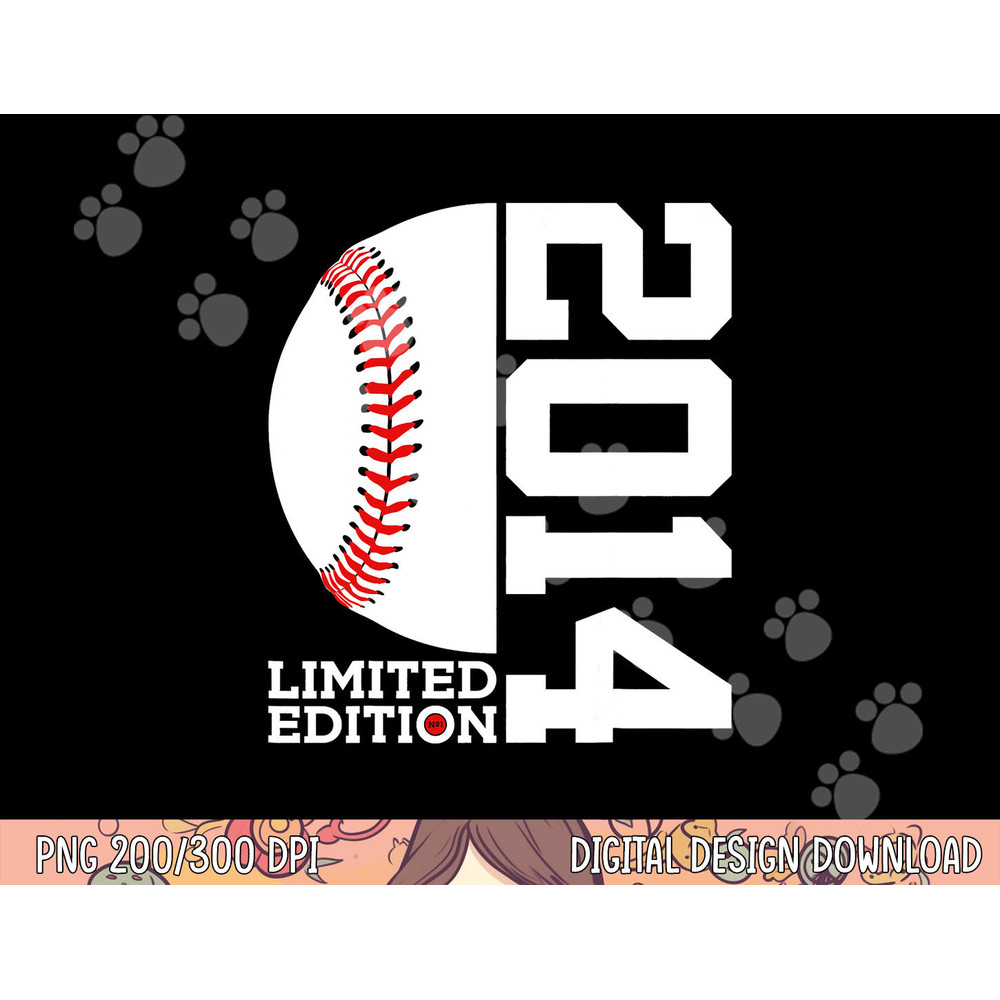9th Birthday Baseball Limited Edition 2014 png, sublimation copy.jpg