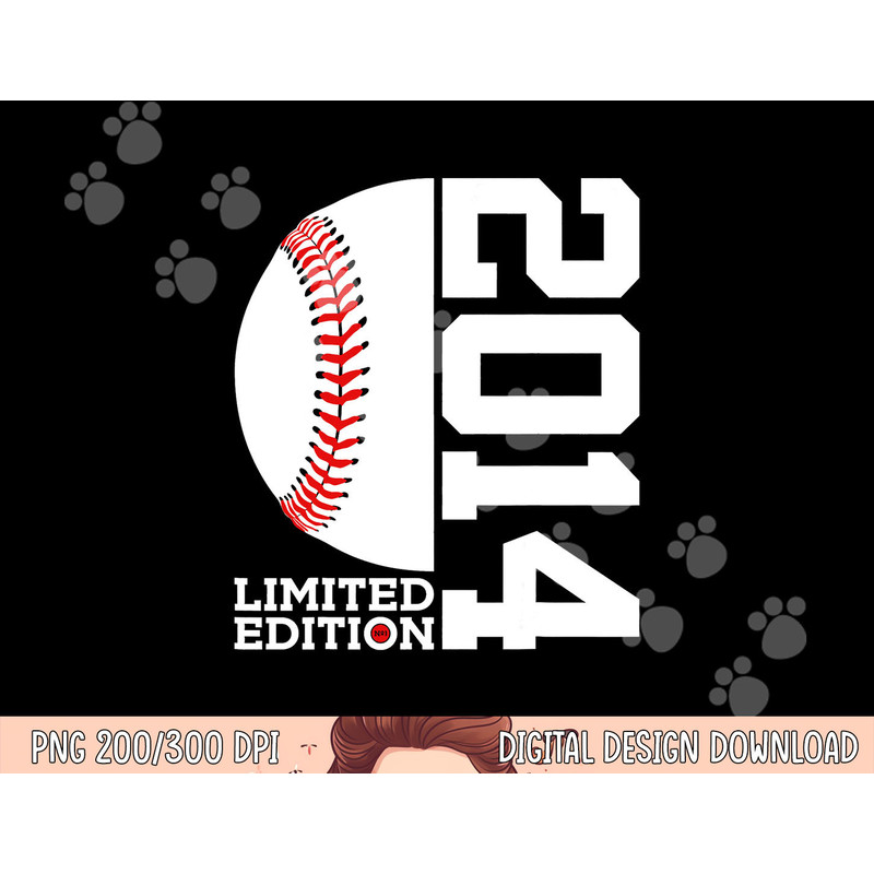 9th Birthday Baseball Limited Edition 2014 png, sublimation copy.jpg