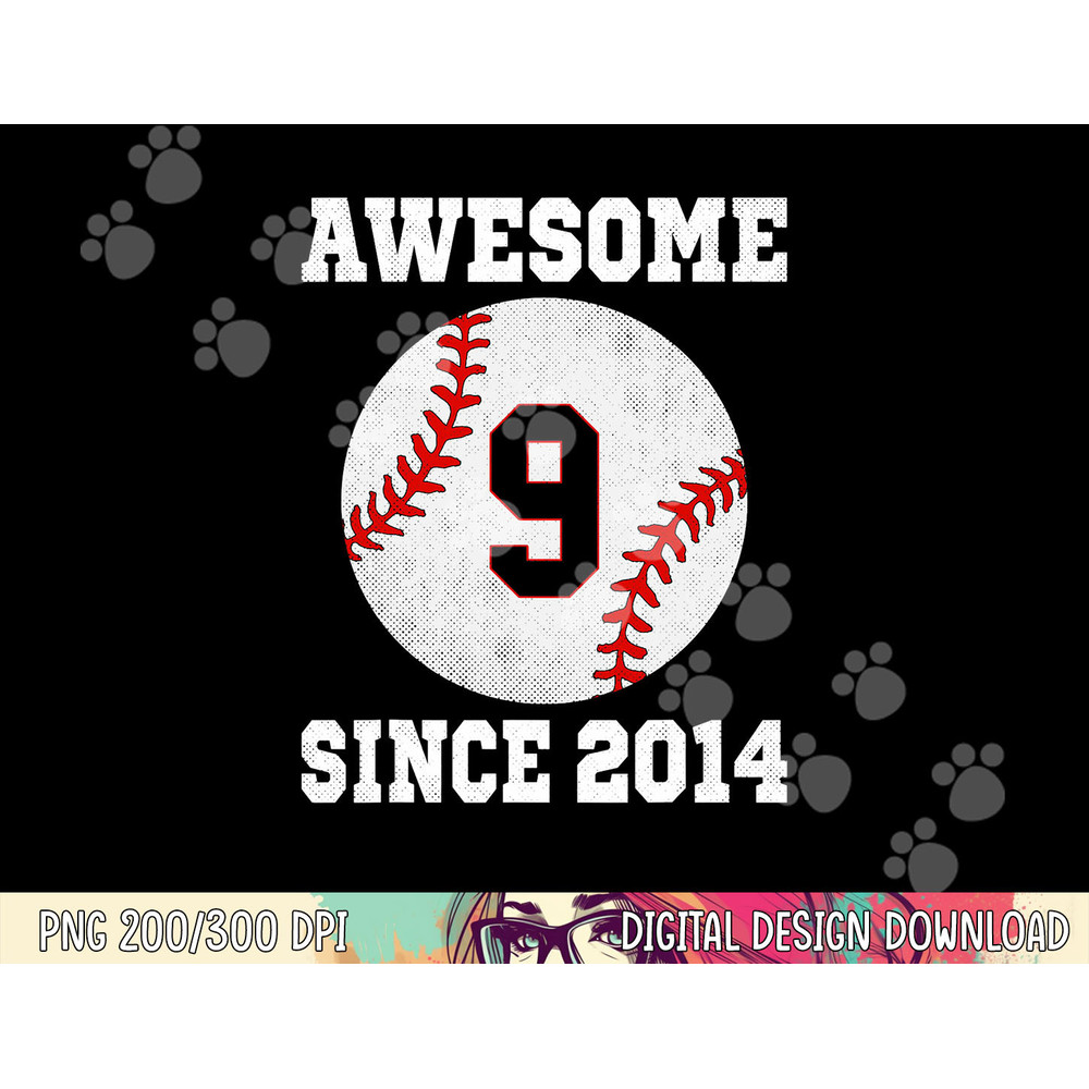 9th Birthday Baseball Player 9 Years Old Vintage Sports png, sublimation copy.jpg