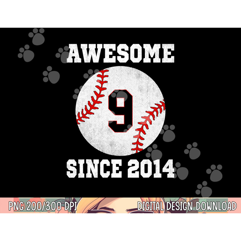 9th Birthday Baseball Player 9 Years Old Vintage Sports png, sublimation copy.jpg