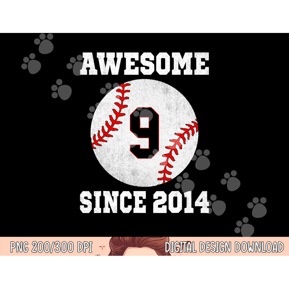 9th Birthday Baseball Player 9 Years Old Vintage Sports png, sublimation copy.jpg