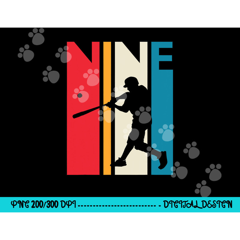 9th Birthday Gift Nine Vintage Baseball Birthday 9 Year Old png, sublimation copy.jpg