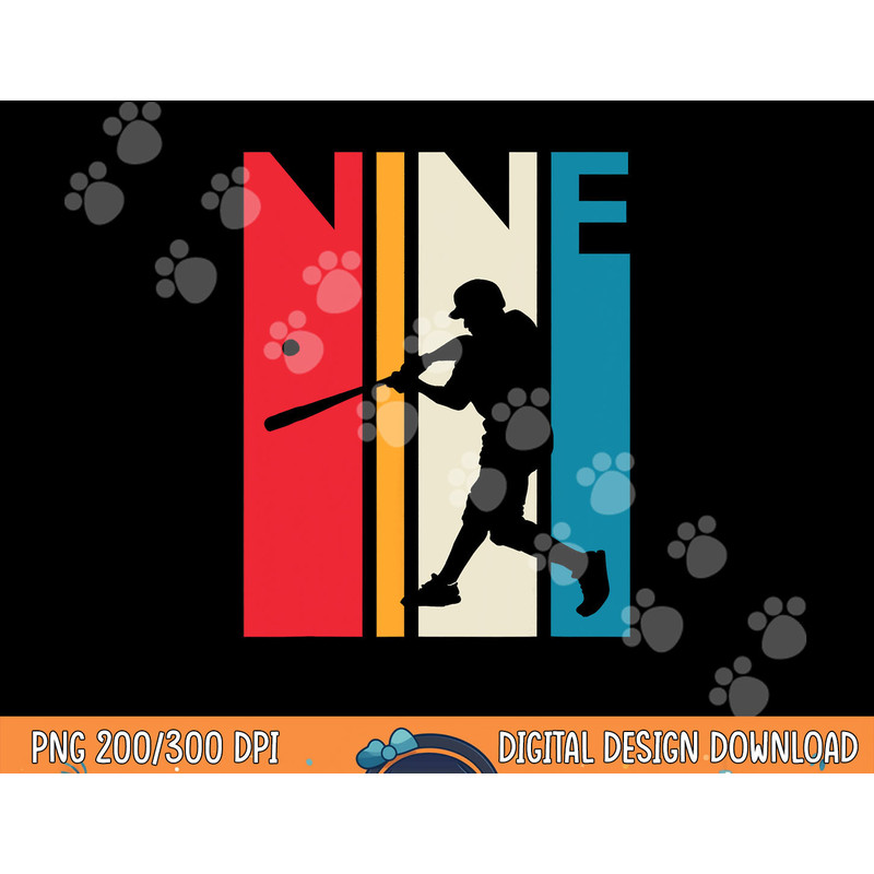 9th Birthday Gift Nine Vintage Baseball Birthday 9 Year Old png, sublimation copy.jpg