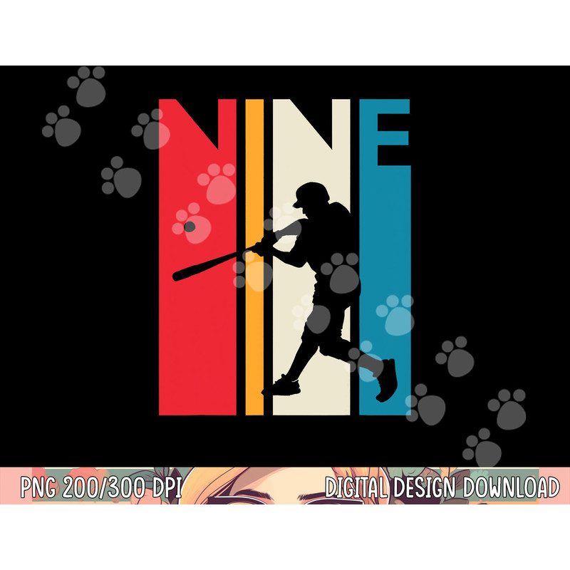9th Birthday Gift Nine Vintage Baseball Birthday 9 Year Old png, sublimation copy.jpg