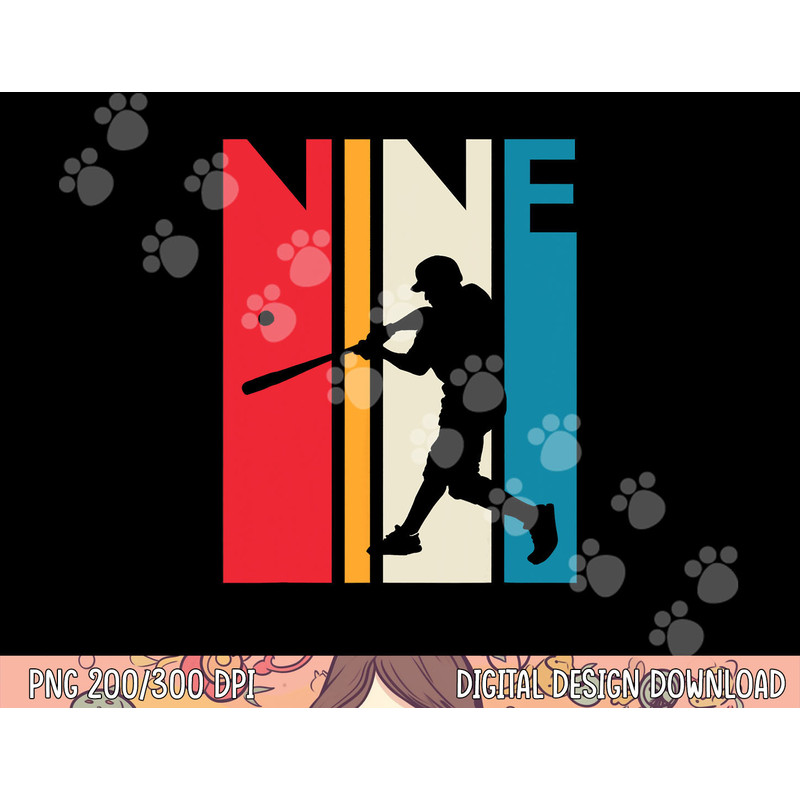 9th Birthday Gift Nine Vintage Baseball Birthday 9 Year Old png, sublimation copy.jpg