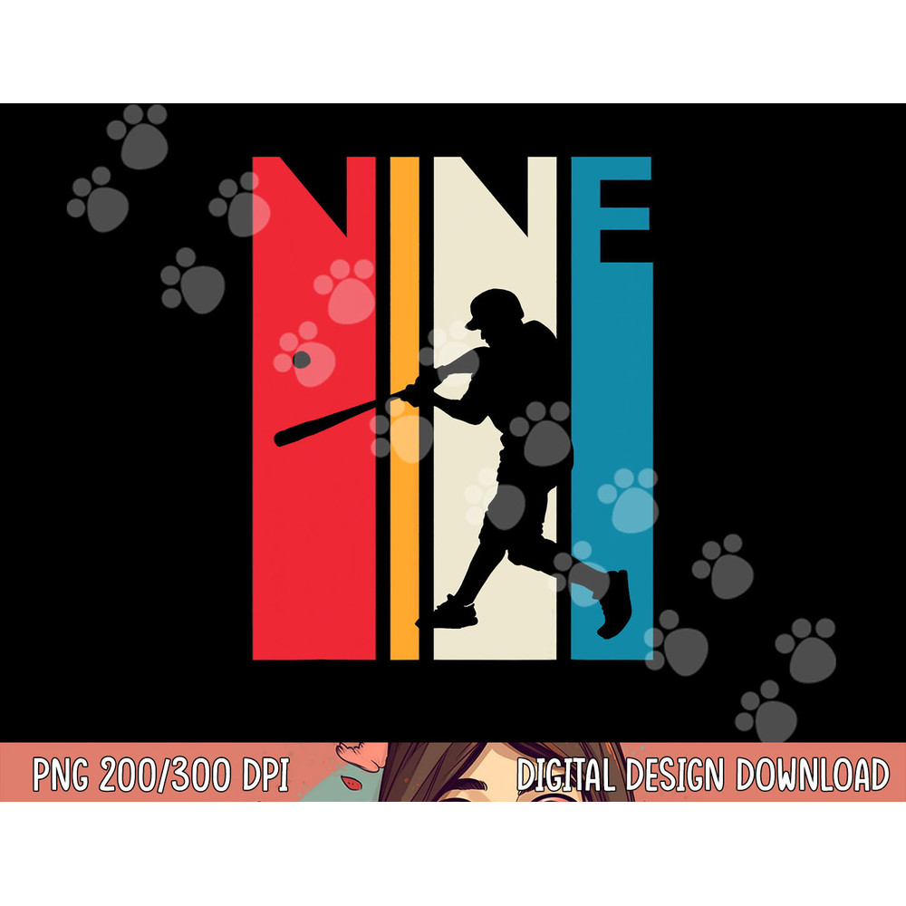 9th Birthday Gift Nine Vintage Baseball Birthday 9 Year Old png, sublimation copy.jpg