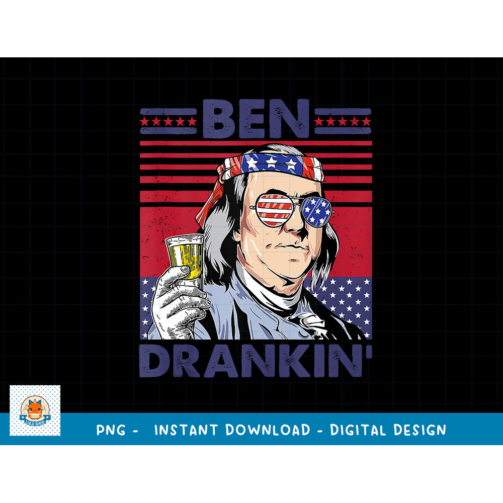 Vintage Ben Drankin Funny 4th Of July Drinking Presidents Tank Top copy.jpg