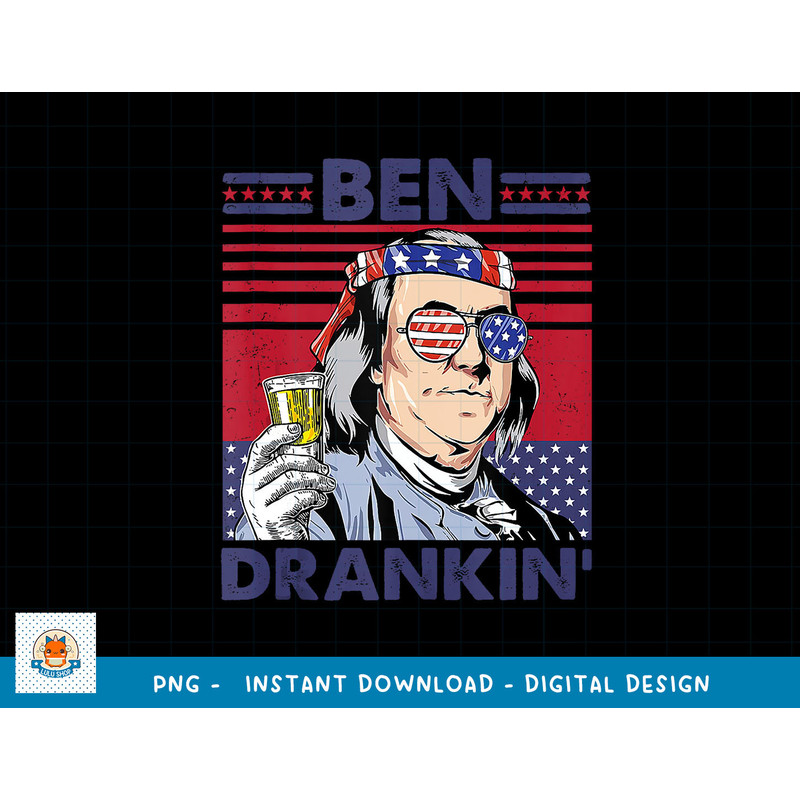 Vintage Ben Drankin Funny 4th Of July Drinking Presidents Tank Top copy.jpg