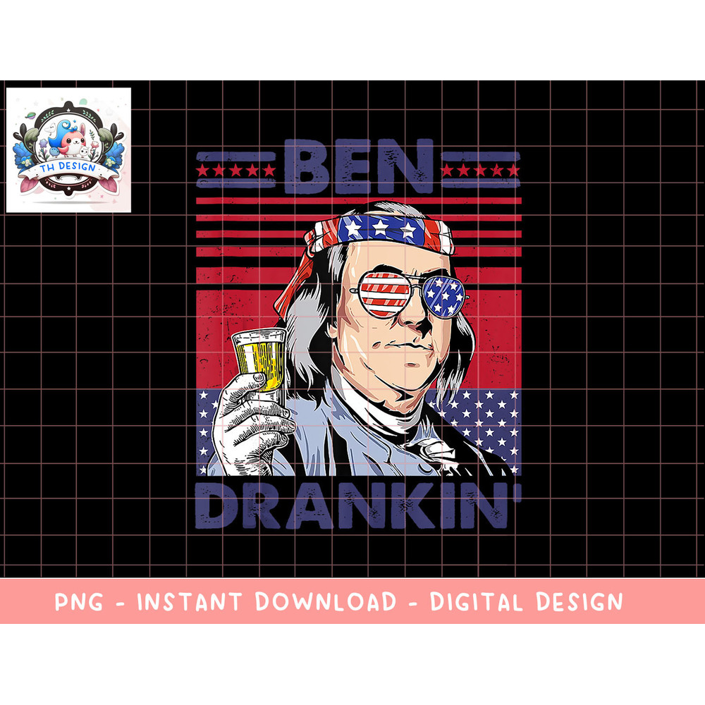 Vintage Ben Drankin Funny 4th Of July Drinking Presidents Tank Top copy.jpg