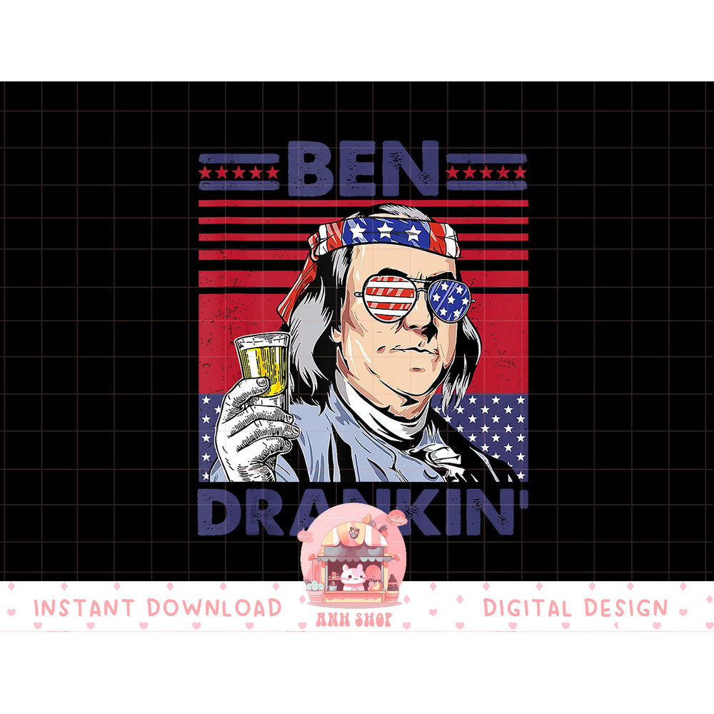 Vintage Ben Drankin Funny 4th Of July Drinking Presidents Tank Top copy.jpg