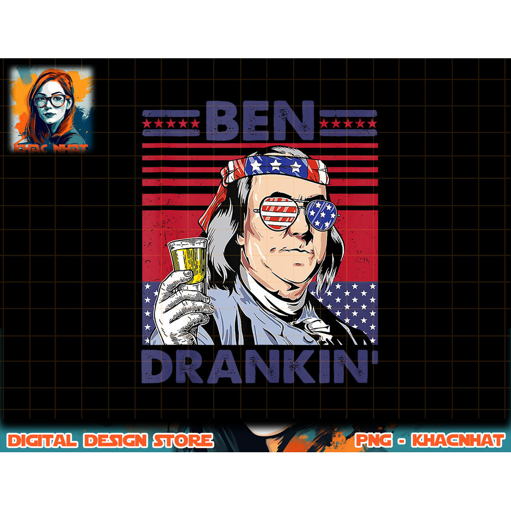 Vintage Ben Drankin Funny 4th Of July Drinking Presidents Tank Top copy.jpg
