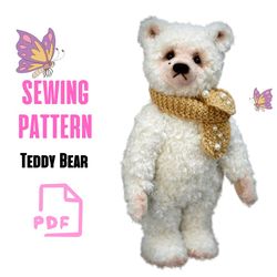 Classic Vintage Teddy Bear Pattern |For Sewing Teddy Bear |Sewing Pattern |PDF Pattern Plush Teddy Bear| Teddy Bear Soft