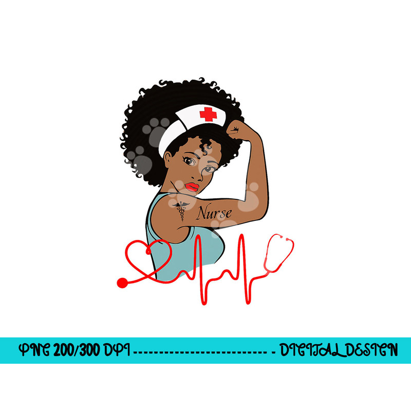 African American Nurse Strong Melanin Girl, Melanin Nurse png,sublimation copy.jpg