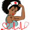 African American Nurse Strong Melanin Girl, Melanin Nurse png,sublimation.png