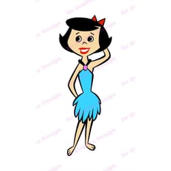 betty rubble the flintstones svg 2, svg, dxf, cricut, silhouette cut file, instant download