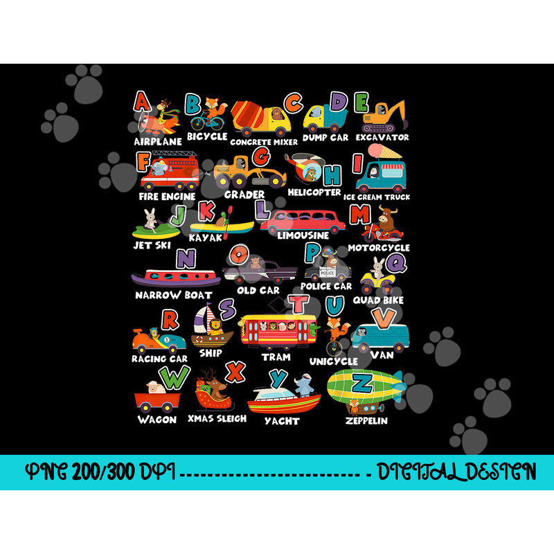Alphabet Learning Transportation Animal Letter ABCs teacher png, sublimation copy.jpg