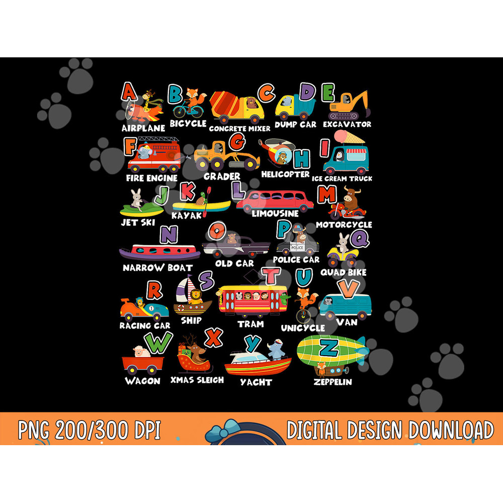 Alphabet Learning Transportation Animal Letter ABCs teacher  png, sublimation copy.jpg