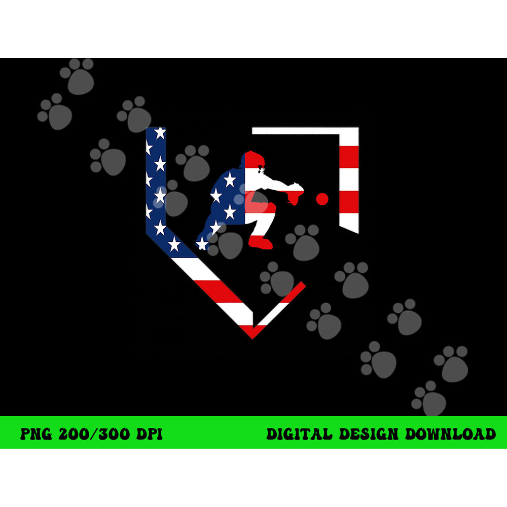 American Flag Graphic Baseball Catcher Gear Baseballin Gift png, sublimation copy.jpg