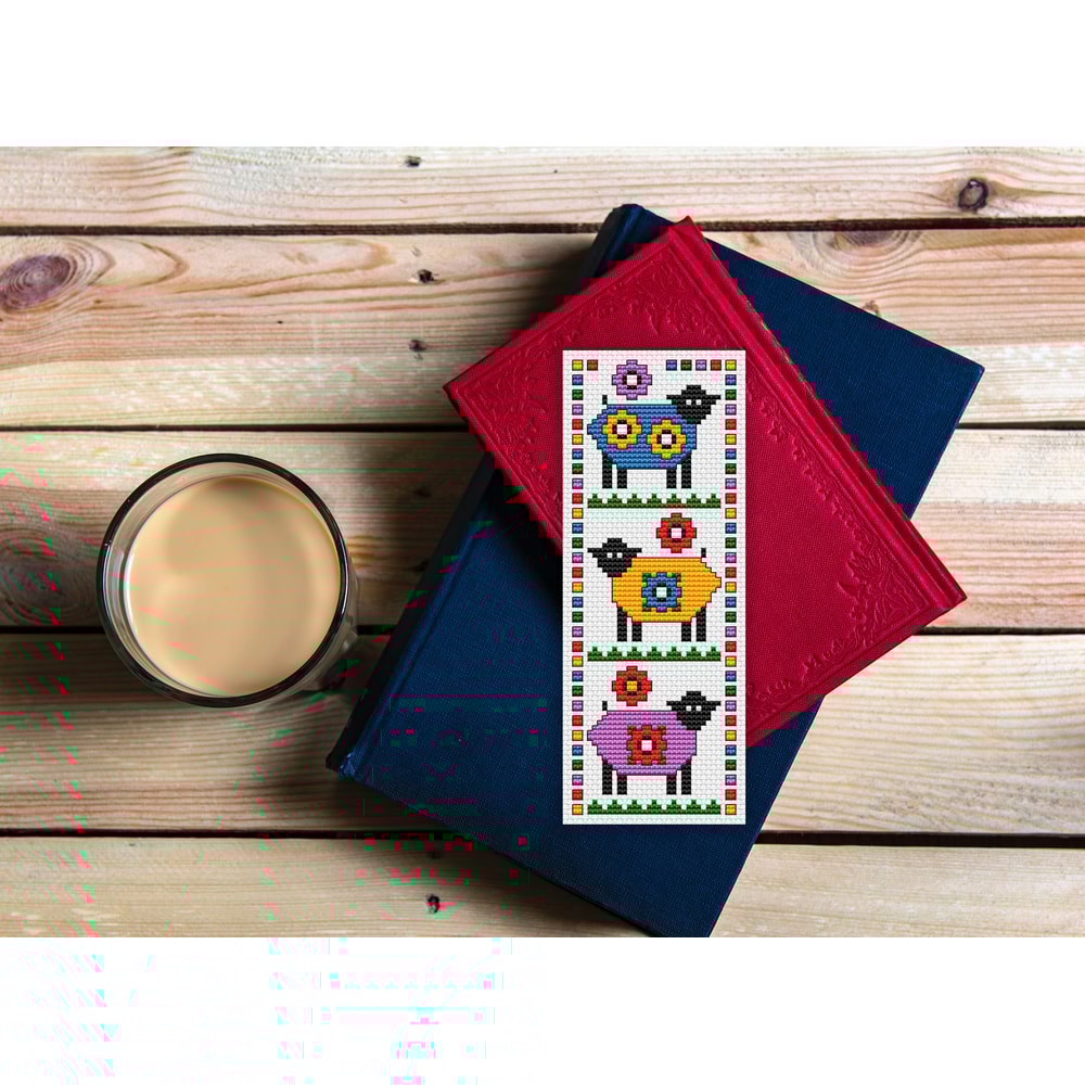 cross stitch bookmark pattern farmhouse