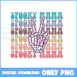 spooky mama png, bone hand png, skeleton png, retro halloween png, halloween png, cartoon png, png file