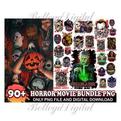 90 bundle halloween png, horror movies characters png