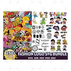250 fashion logo svg bundle, brand logo svg, famous brand svg