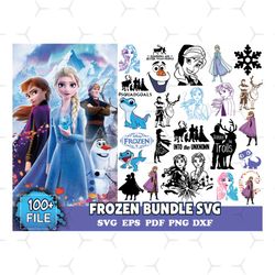 100 frozen bundle svg, disney svg, frozen svg