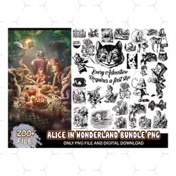200 alice in wonderland bundle png, disney png