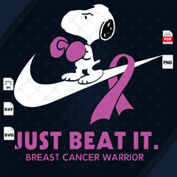 Just Beat It, Breast Cancer Svg, Breast Cancer Warrior, Snoo