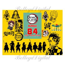 84 files demon slayer kimetsu no yaiba bundle svg, cartoon svg, demon slayer svg, demon slayer png, demon svg, demon sub