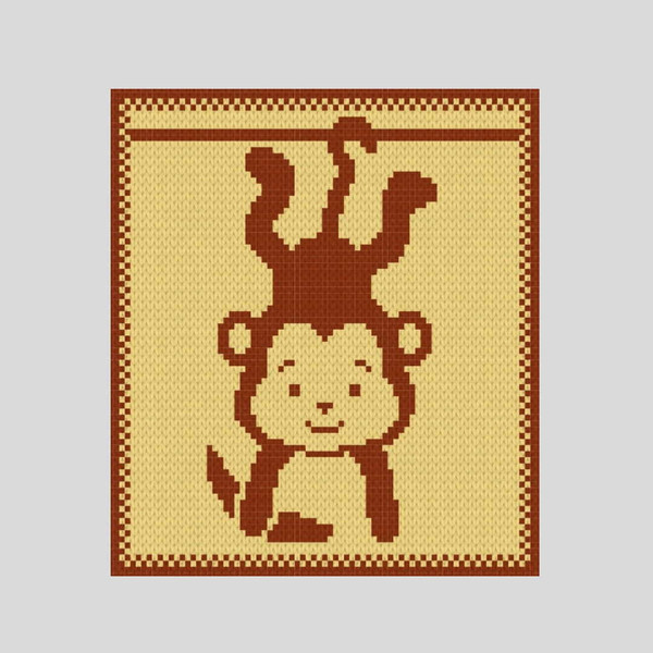 loop-yarn-finger-knitted-monkey-with-banana-blanket-3
