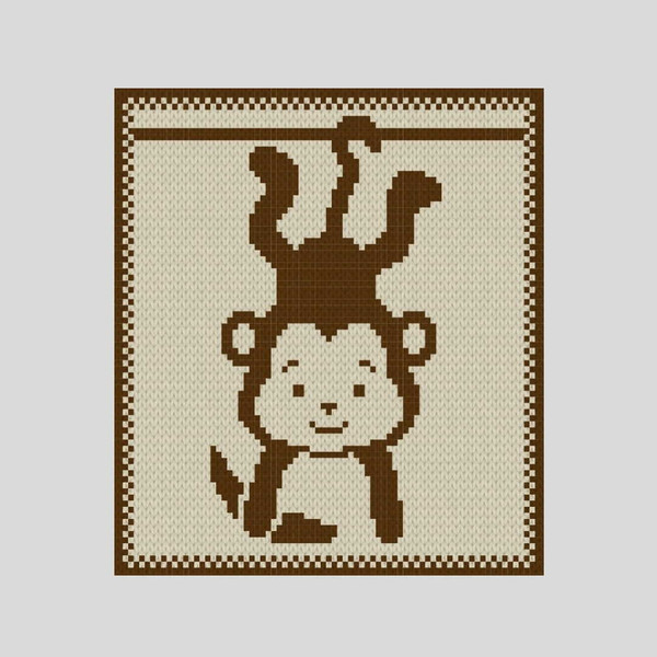 loop-yarn-finger-knitted-monkey-with-banana-blanket-4
