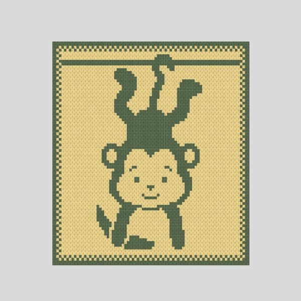 loop-yarn-finger-knitted-monkey-with-banana-blanket-5