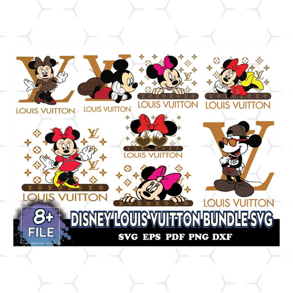 Disney Louis Vuitton Bundle Svg, Brand Svg, Mickey Mouse Svg - Inspire  Uplift