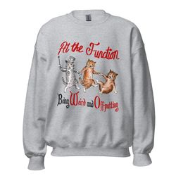 at the function unisex sweatshirttiktoktrend,grimace,milkshake,funny meme