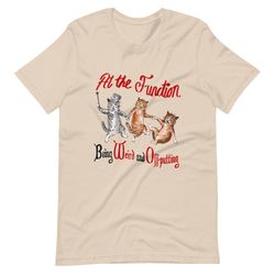 at the function unisex t-shirttiktoktrend,grimace,milkshake,funny meme