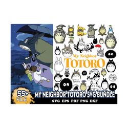 55 my neighbor totoro svg bundle, totoro cute svg