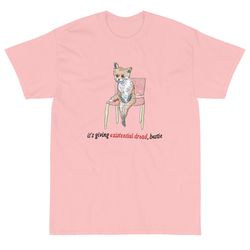 existential dread meme short sleeve t-shirttiktoktrend,grimace,milkshake,funny meme