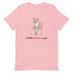 existential dread unisex t-shirt tiktoktrend,grimace,milkshake,funny meme