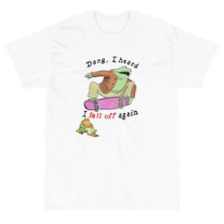 fell off short sleeve t-shirttiktoktrend,grimace,milkshake,funny meme