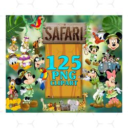 125 mickey safari clipart png, mickey and friends jungle animals, minnie giraffe goofy pluto, disney clipart
