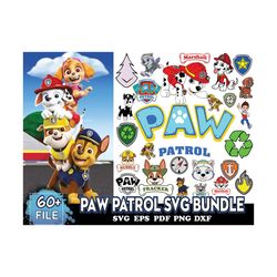60 files paw patrol svg, cartoon svg, dog patrol svg