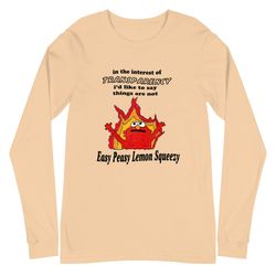 not so easy peasy unisex long sleeve teetiktoktrend,grimace,milkshake,funny meme