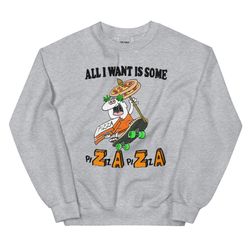 pizaza unisex sweatshirttiktoktrend,grimace,milkshake,funny meme