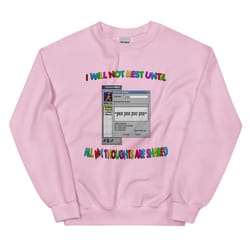 sharing thoughts unisex sweatshirt tiktoktrend,grimace,milkshake,funny meme