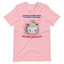 two tummy aches unisex t-shirttiktoktrend,grimace,milkshake,funny meme