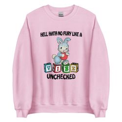 unchecked vibe unisex sweatshirttiktoktrend,grimace,milkshake,funny meme
