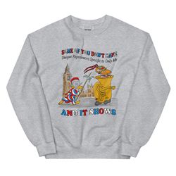 unique unisex sweatshirttiktoktrend,grimace,milkshake,funny meme
